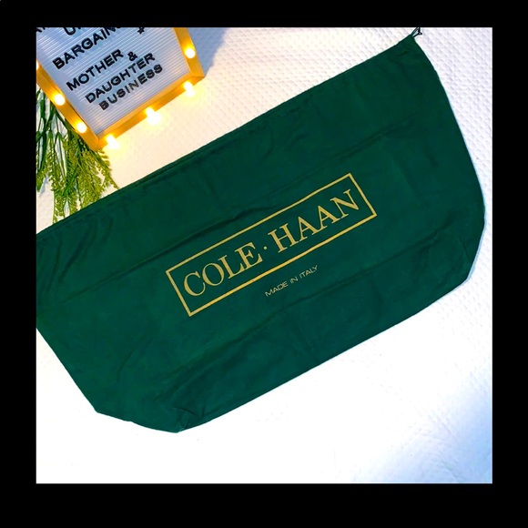 Cole Haan Other - COLE HAAN Italy green cloth 30 x 15.5 dust bag VTG